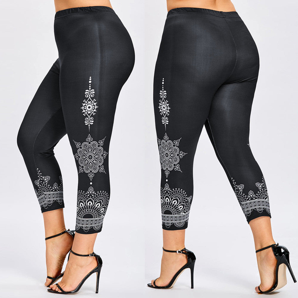 Women's Black Sexy Plus Size Jeans Leggings - D'Zani Fashion