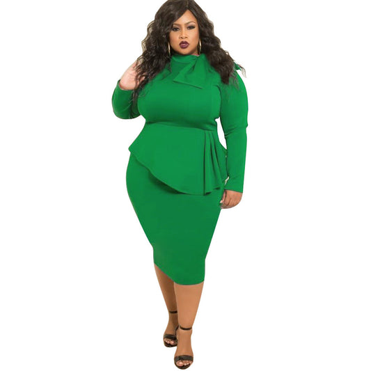 Women's Green Plus Size Dresses - D'Zani Fashion