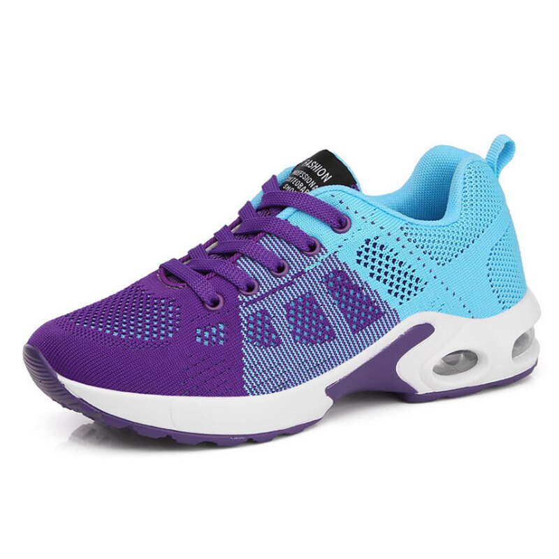 Women's Purple Blue Breathable Running Sneakers - D'Zani Fashion