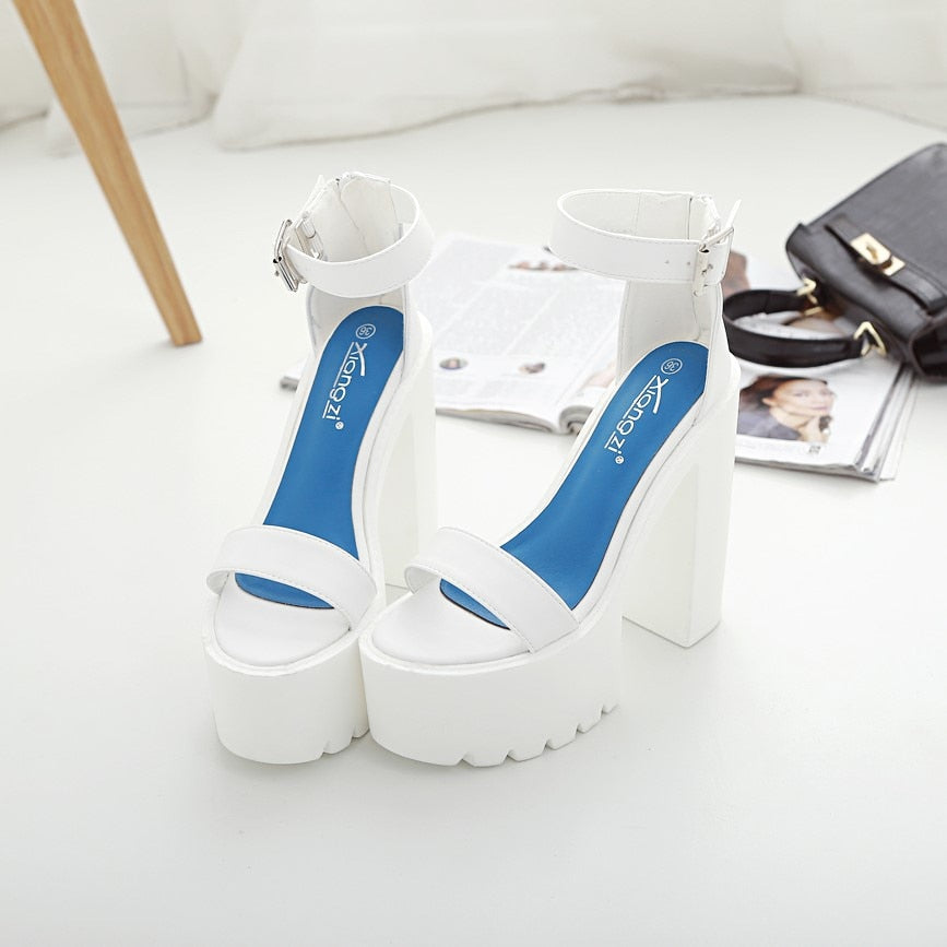 Women's White New Sexy High Heels Shoes  - D'Zani Fashion