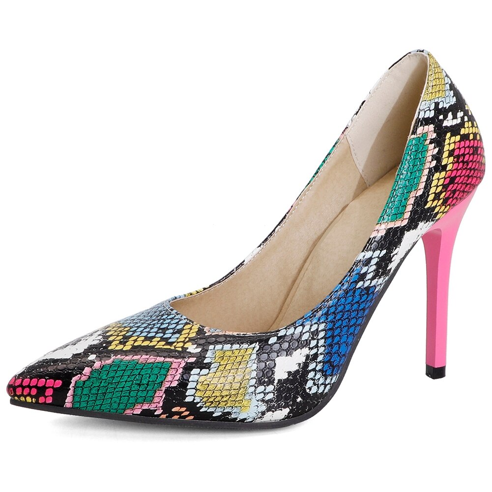 Women's Multicolor Classy High Heels Pumps - D'Zani Fashion