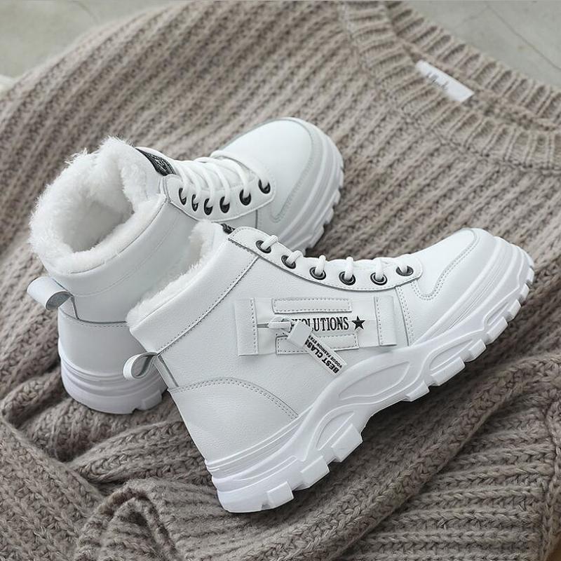 Women's White High Top Waterproof Boots - D'Zani Fashion