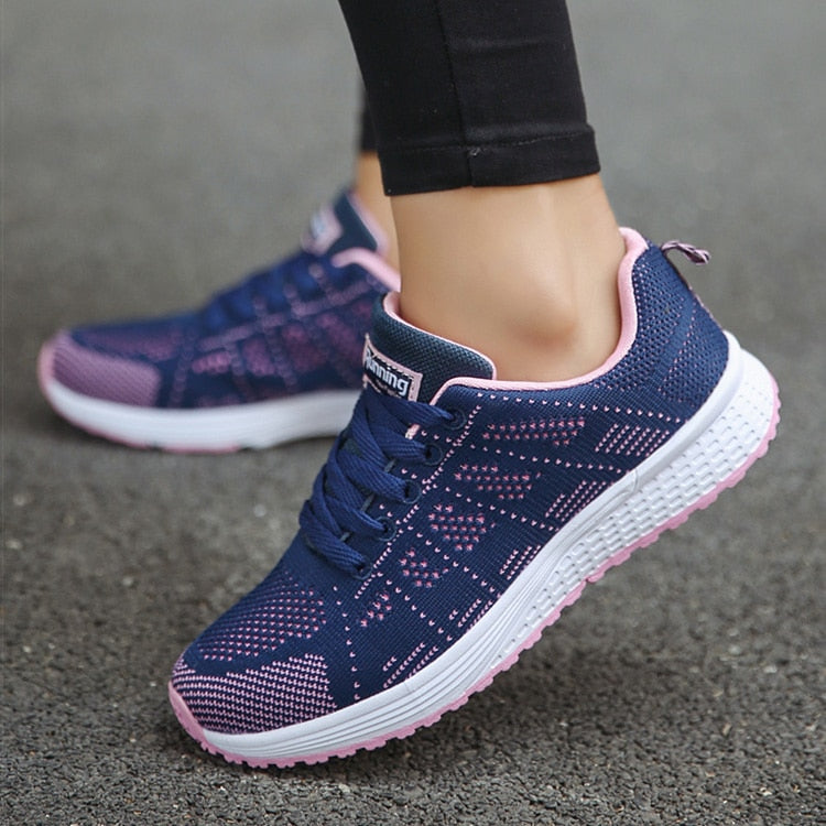 Women's Blue Pink Ultralight Breathable Sneakers - D'Zani Fashion