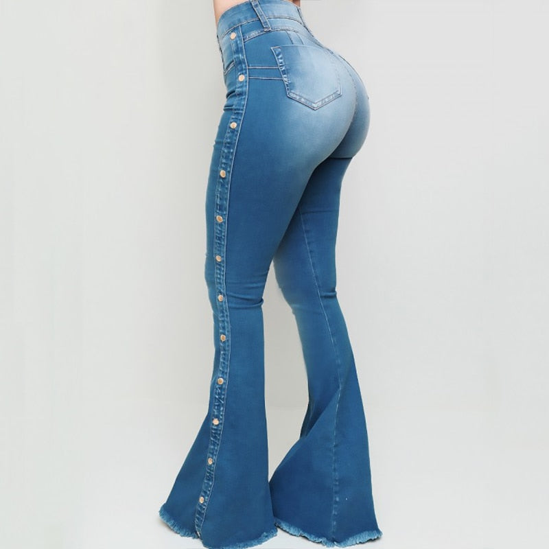 Women's Blue Plus Size Jeans - D'Zani Fashion