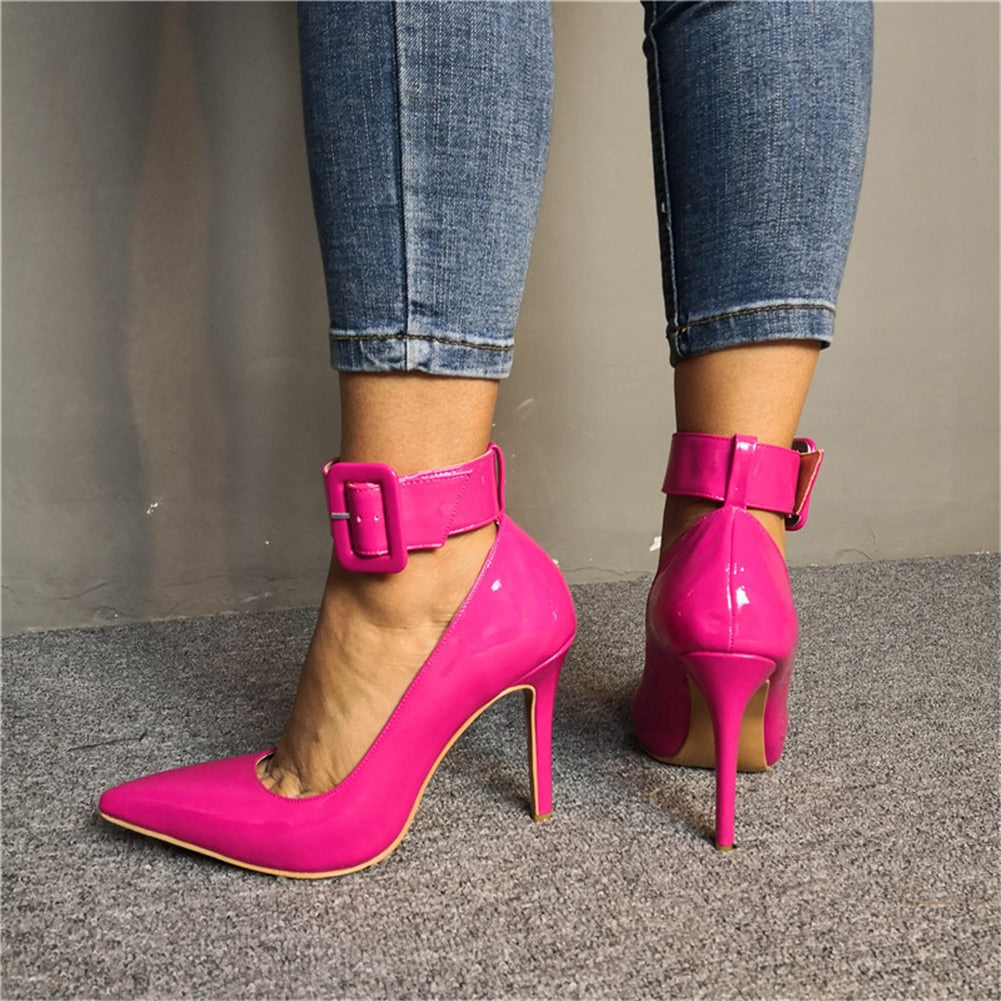 Women's Pink Dressy High Heels Pumps - D'Zani Fashion
