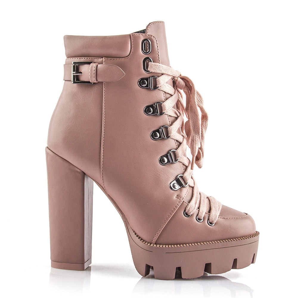 Women's Soft Pink Fashionable Ankle Boots - D'Zani Fashion