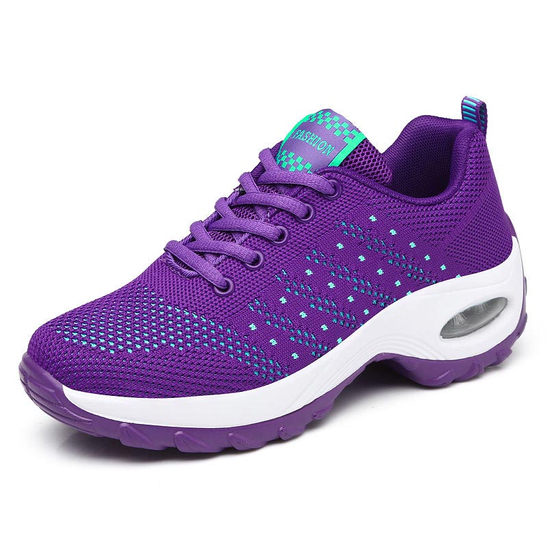 Women's Purple Blue Breathable Mesh Sneakers - D'Zani Fashion