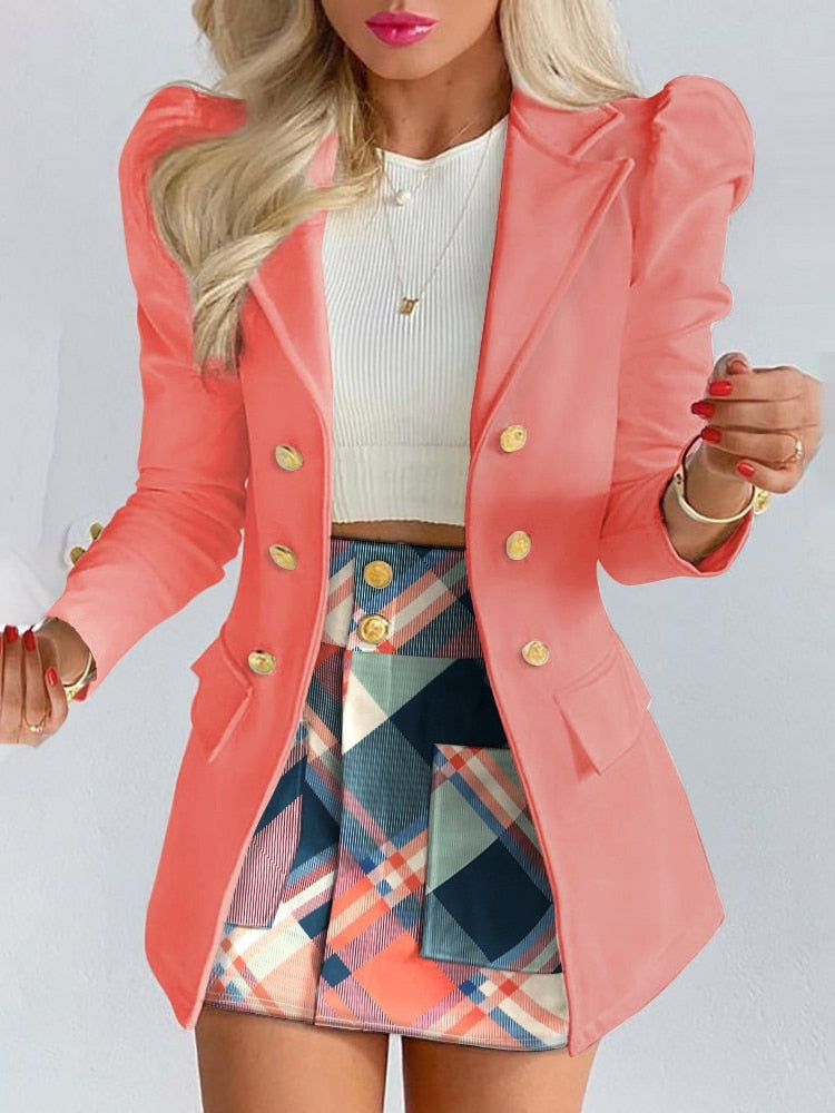 Women's Pink 2 Piece Stylish Skirt Set  - D'Zani Fashion