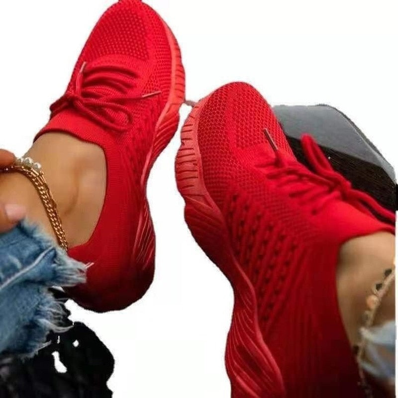 Women's Flat Mesh Sports Sneakers