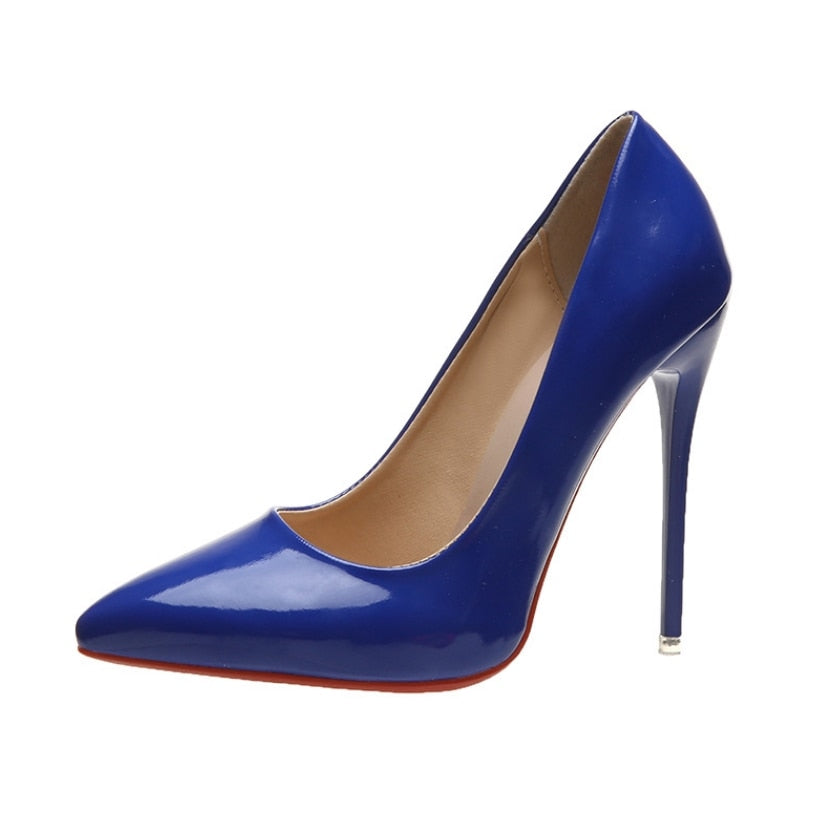 Women's Blue Fashion Red Sole High Heels Shoes - D'Zani Fashion