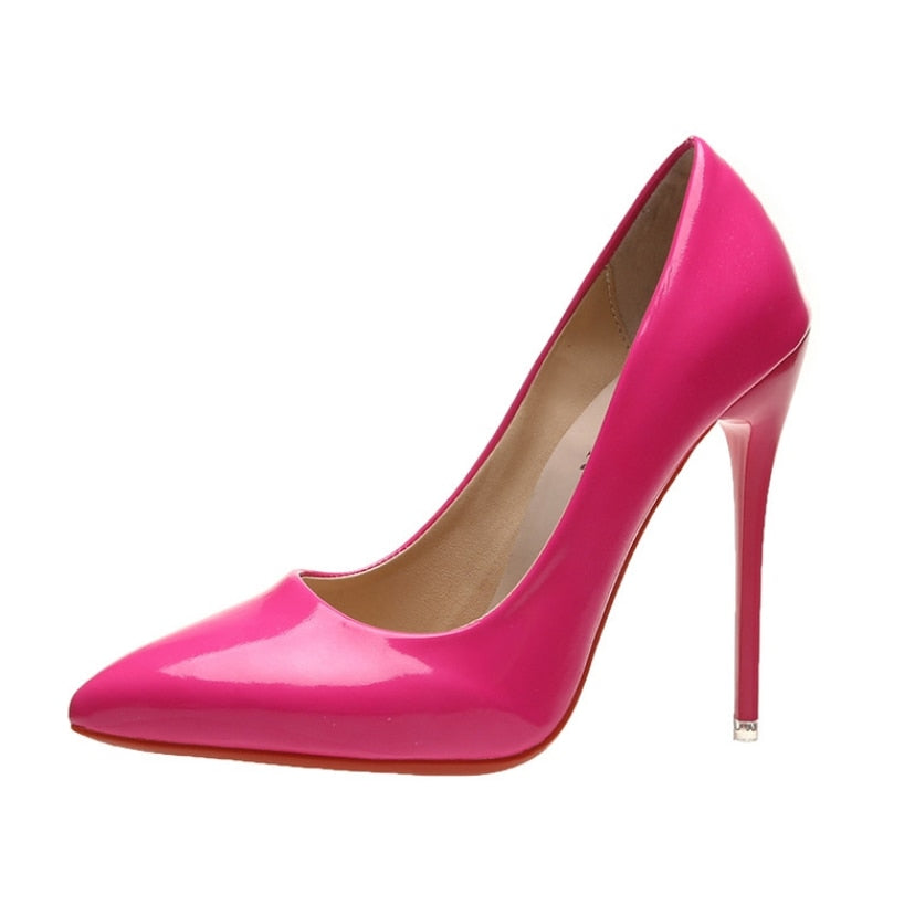 Women's Pink Fashion Red Sole High Heels Shoes - D'Zani Fashion
