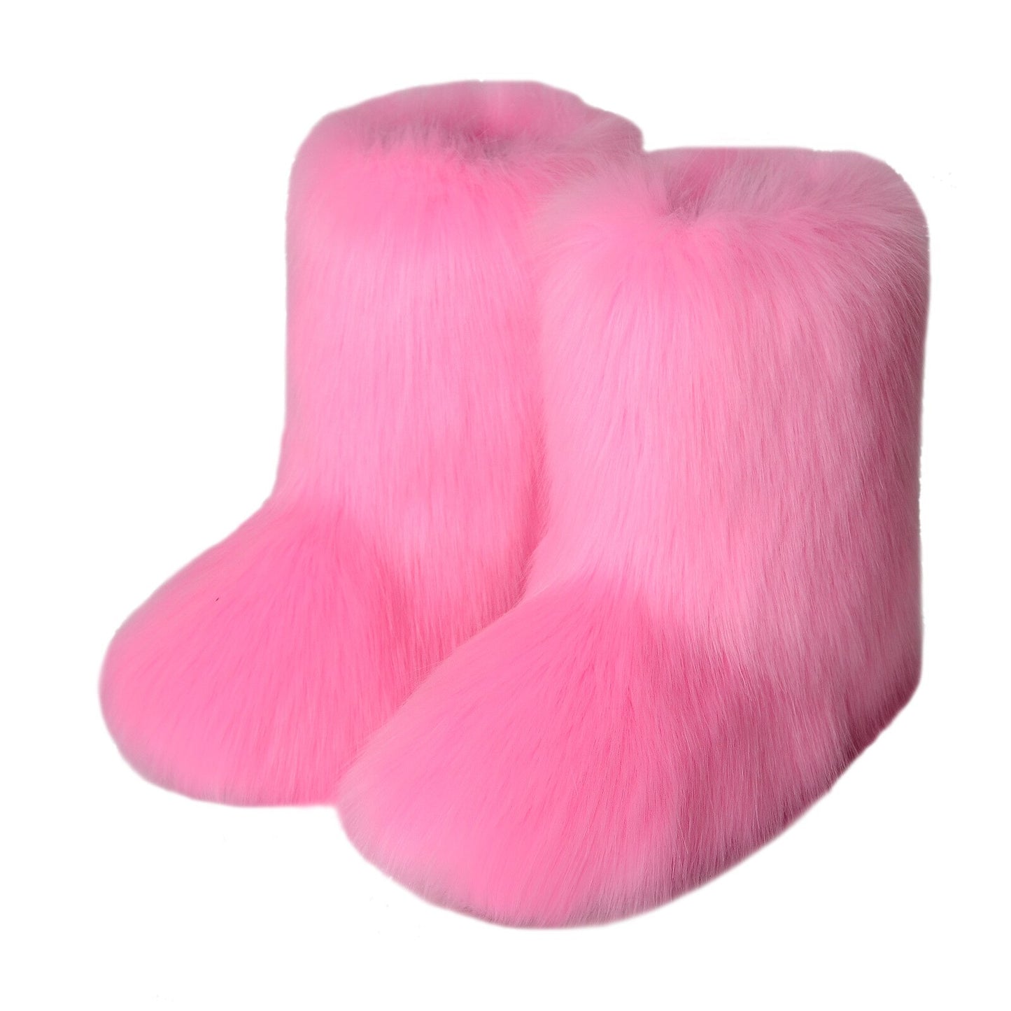 Women's Pink Cozy Plush Faux Fur Boots - D'Zani Fashion