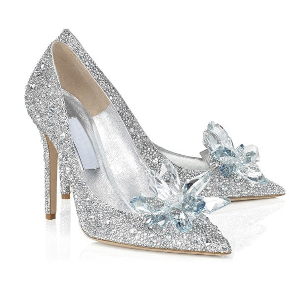 Women's Crystal Cinderella Stilettos - D'Zani Fashion