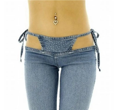 Women's Sky Blue Slim Ultra Waist Bikini Jeans - D'Zani Fashion