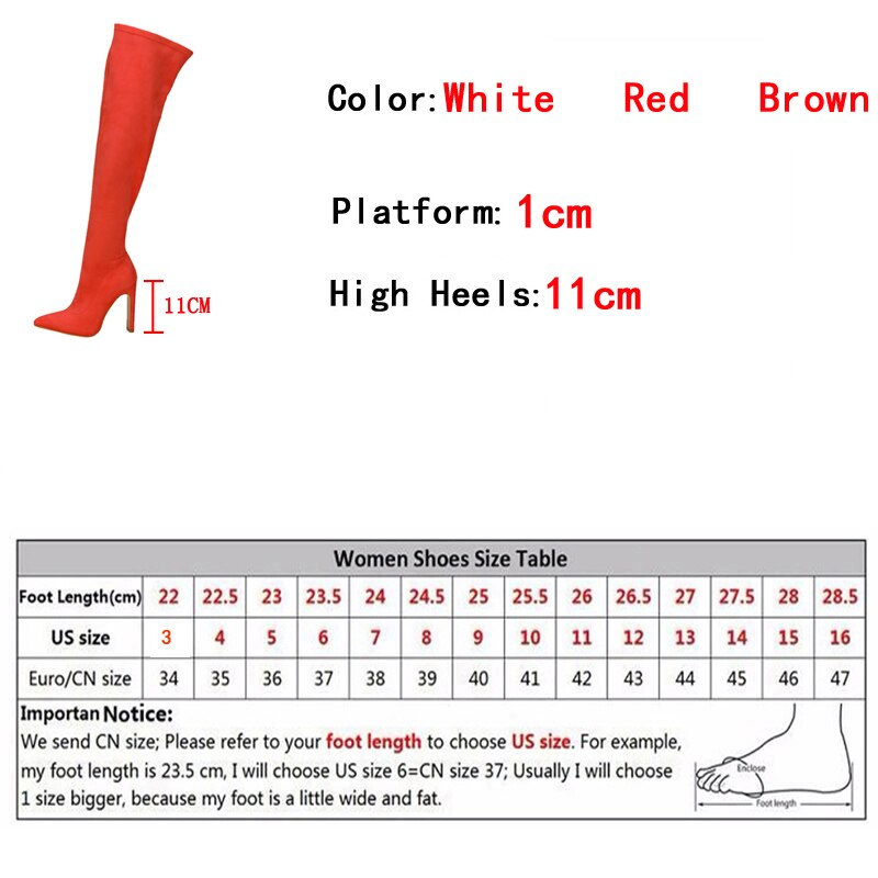 Women's Pointed Toe Square High Heels Boots